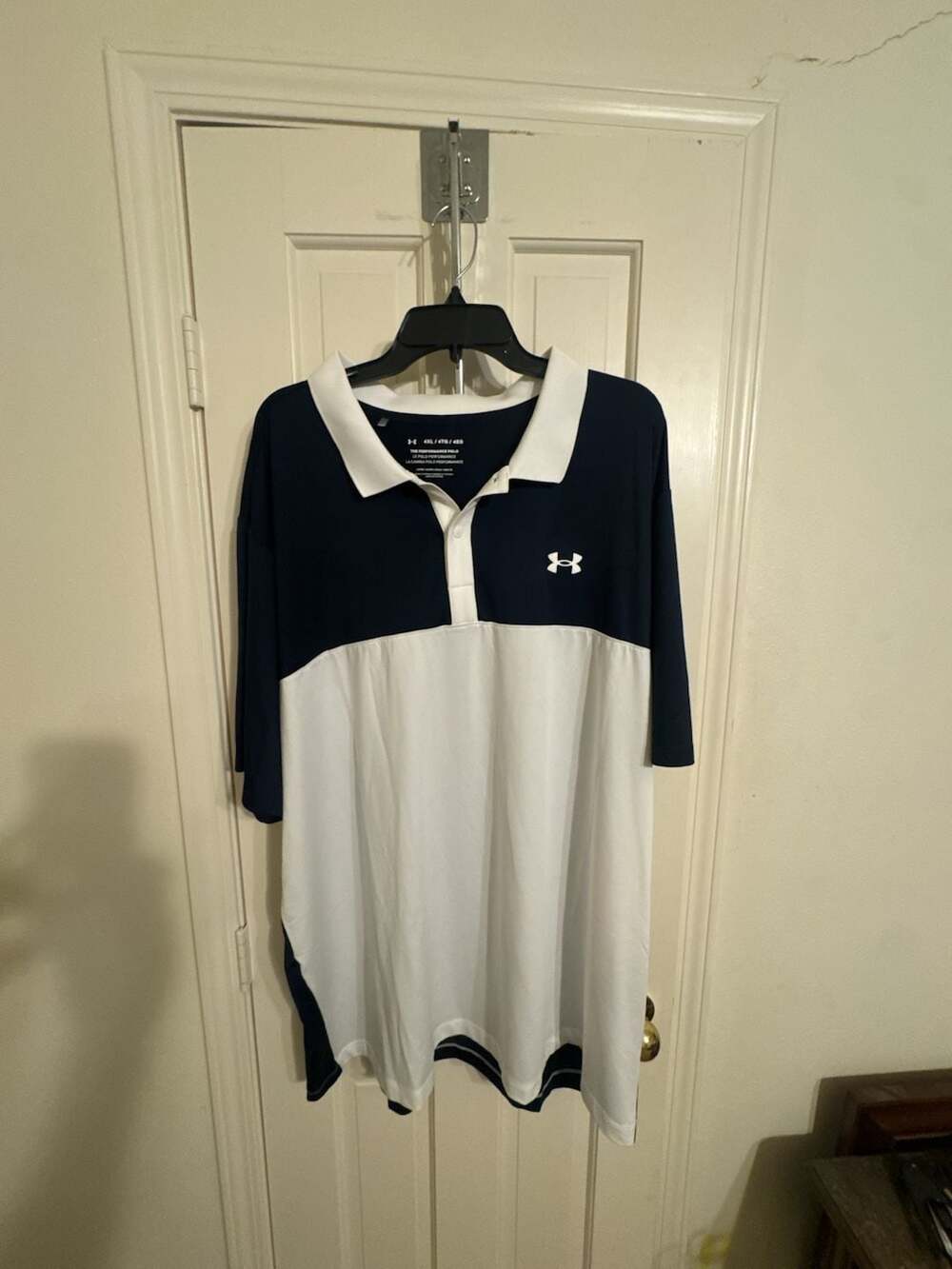 Under Armour Men's Performance 3.0 Colorblock Polo White / Midnight Navy